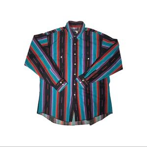 Vintage Wrangler Multicolored Cowboy Cut Button Up